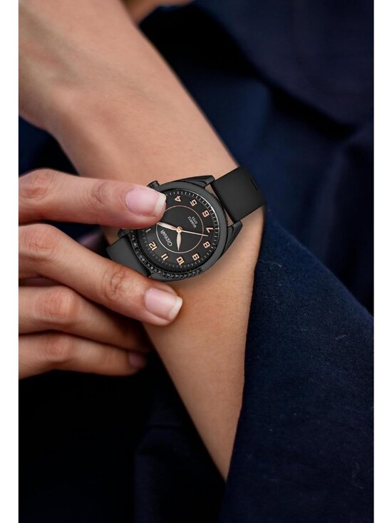 Women\'s Black Analog Quartz Silicone Band Solid Waterproof Nurses Wrist Watch main image 4